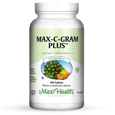 Maxi Health, Kosher Vitamin Max C Gram Plus - 180 Tablets