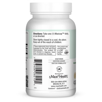 Maxi Health, Kosher MAXI ZINC 30 (Chelated Zinc) - 100 Vegetarian Capsules