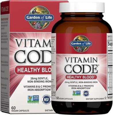 Garden of Life, Vitamin Code, Healthy Blood - 60 Vegetarian Capsules