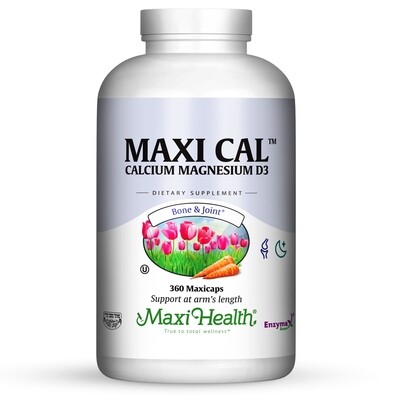 Maxi Health, Kosher Maxi Cal (Calcium, Magnesium &amp; D3) - 360 Vegetarian Capsules