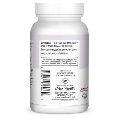 Maxi Health, Kosher Vision To The Max, Eye Support - 60 Vegetarian Capsules
