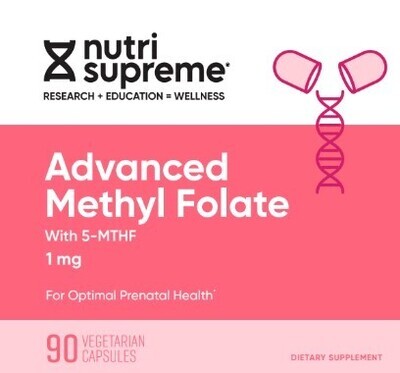 Nutri Supreme, Kosher Advanced Methyl Folate (MTHF) 1mg - 90 Vegetarian Capsules