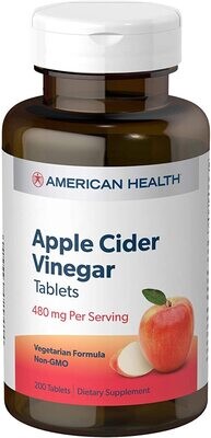 American Health, Apple Cider Vinegar - 200 Tablets