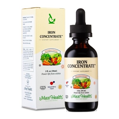 Maxi Health, Kosher Iron Concentrate, Berry Flavor, Liquid - 2 fl. oz. (60 mL)