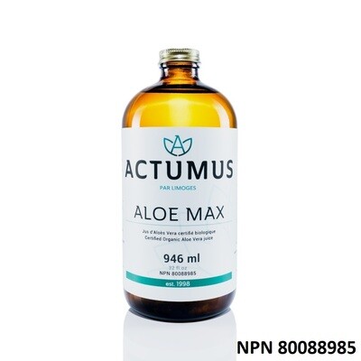 Actumus, Kosher Aloe-Max, Organic Aloe Vera Juice, Liquid - 946 mL