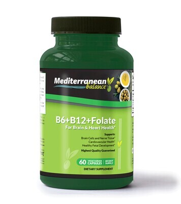 Mediterranean Balance, Kosher B6+B12+Folate - 60 Vegetarian Capsules