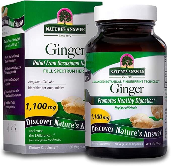 Natures Answer, Kosher  Ginger Rhizome - 90 Vegetarian Capsules