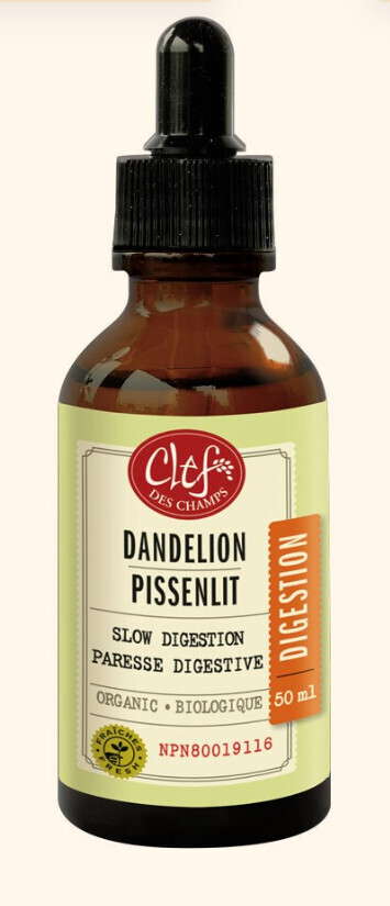 Clef Des Champs, Kosher Digestion DANDELION Organic, Digestive Tonic, Liquid Tincture - 50 mL (1.7 fl. oz.)