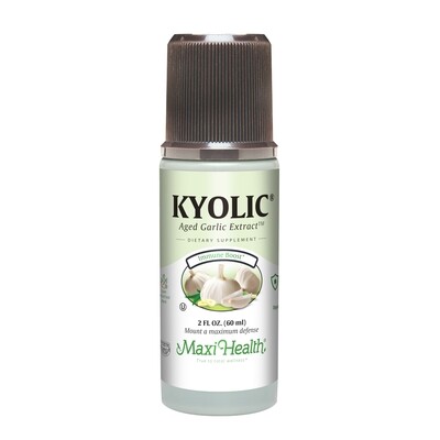 Maxi Health, Kosher Kyolic Liquid Aged Garlic Extract - 4 oz. (120 mL)  Twin Pack Boxed