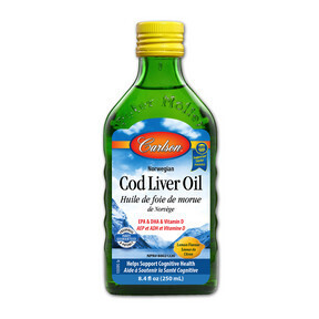 Carlson, Wild Norwegian Cod Liver Oil, Lemon Flavor - 8.4 fl oz (250 ml)