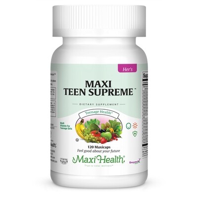 Maxi Health, Kosher Teen Supreme HERS (Multi Vitamin & Mineral for Teenager Girls) - 120 Vegetarian Capsules