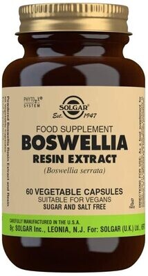 Solgar, Kosher Boswellia Resin SFP Extract - 60 Vegetarian Capsules