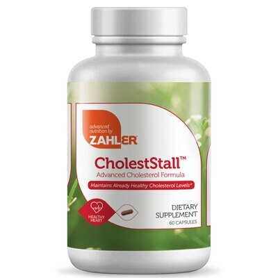 Zahlers, Kosher CholestStall, Advanced Cholesterol Formula - 60 Vegetarian Capsules