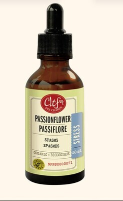 Clef Des Champs, Kosher Organic Passionflower, Stress Relive, Liquid Tincture - 50 mL (1.7 fl. oz.)