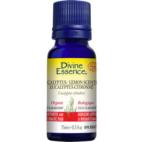 Divine Essence, Eucalyptus Lemon Scented Organic, Essential Oil - 15 mL