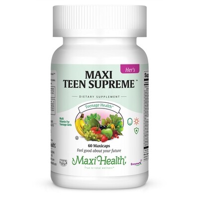 Maxi Health, Kosher Teen Supreme HERS (Multi Vitamin & Mineral for Teenager Girls) - 60 Vegetarian Capsules
