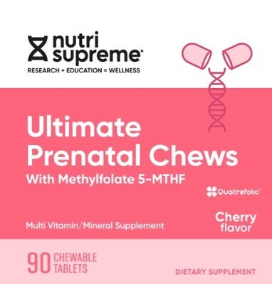 Nutri Supreme, Kosher Ultimate Prenatal Chews, Natural Cherry Flavor - 90 Chewable Tablets