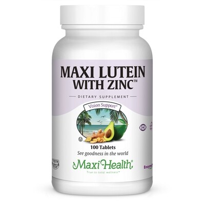 Maxi Health, Kosher Lutein With Zinc - 100 Tablets