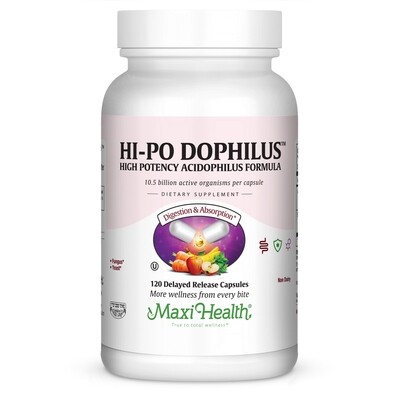 Maxi Health, Kosher Hi Po Dophilus, Probiotic - 120 Vegetarian Capsules