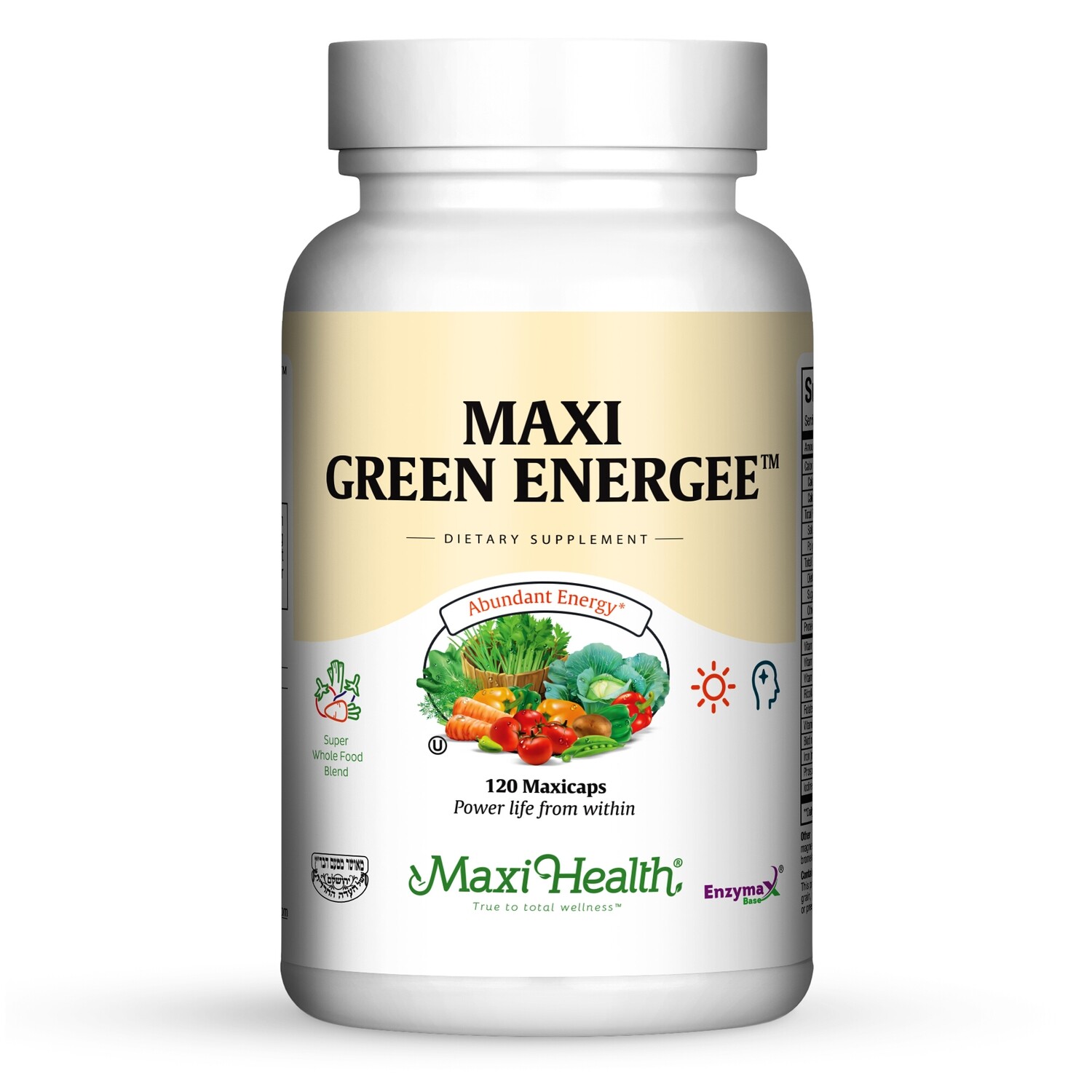 Maxi Health, Kosher Maxi Green Energee, Energy Formula, Capsules - 120 Vegetarian Capsules