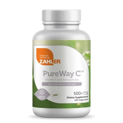 Zahlers, Kosher PureWay-C 500+ mg (Vitamin C with Bioflavonoid) - 120 Vegetarian Capsules
