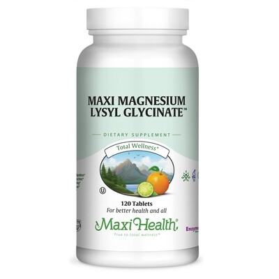 Maxi Health, Kosher Maxi Magnesium Lysyl Glycinate - 120 Tablets