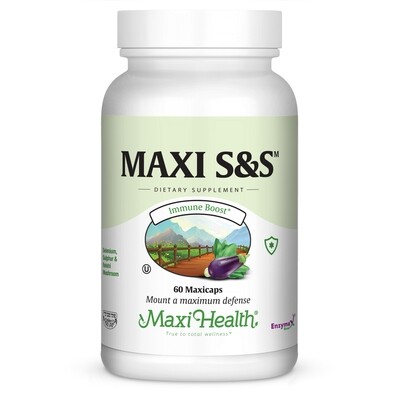 Maxi Health, Kosher S&amp;S (Selenium, Sulfur, Chlorella, Reishi) - 60 Vegetarian Capsules