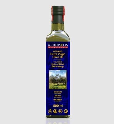 Acropolis Organics, Kosher Certified Organic Extra Virgin Olive Oil - 500mL (16.9 fl. oz.)
