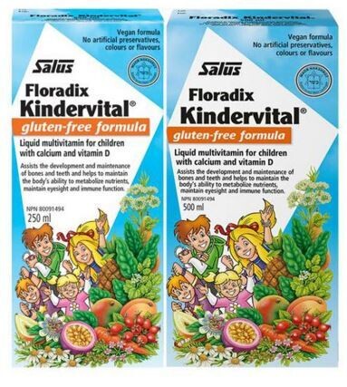Salus, Kosher Kindervital Liquid, Multivitamin, Bonus Pack!- 500 mL &amp; 250mL