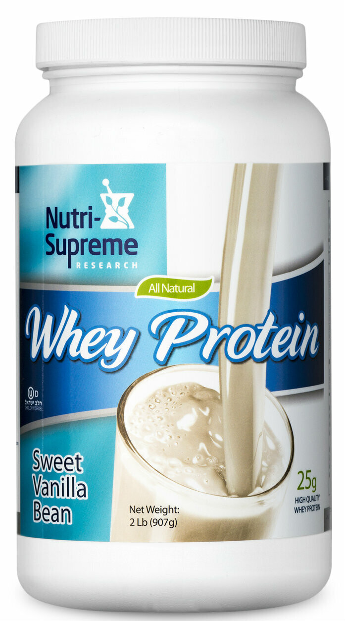 Nutri Supreme, Kosher Whey Protein Powder, Sweet Vanilla Bean - 2 Lb. (907g)