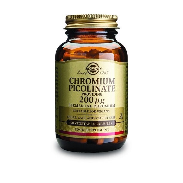Solgar, Kosher Chromium Picolinate 200mcg  - 90 Vegetarian Capsules