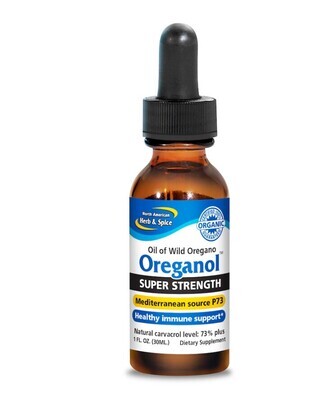 North American Herb & Spice, Kosher SUPER STRENGTH Oreganol P73, Oil of Wild Oregano, Liquid - 1 fl oz (30 mL)