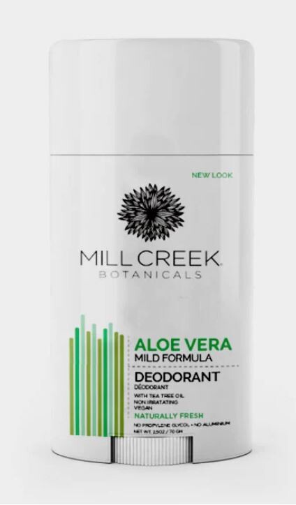 Mill Creek, Aloe Vera Deodorant Stick, Mild Formula, With Tea Tree Oil - 2.5 oz