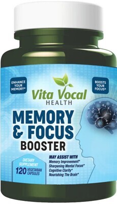 Vita Vocal, Kosher Memory &amp; Focus Booster - 120 Vegetarian Capsules