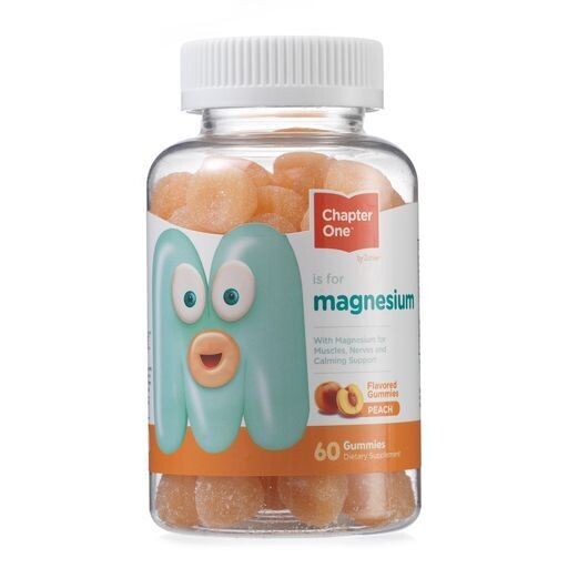 Chapter one by Zahlers, Kosher Kosher Magnesium Gummies 100mg, Peach Flavor - 60 Gummies