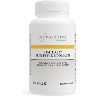 Integrative, SIMILASE SENSITIVE STOMACH, Digestive Enzymes With Soothing Demulcent Herbs - 90 Vegetarian Capsules