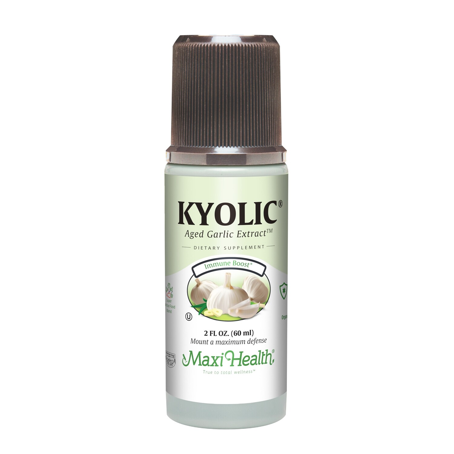 Maxi Health, Kosher Kyolic Liquid Aged Garlic Extract (Single Bottle) - 2  oz. (60 mL)