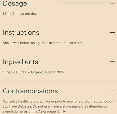 Clef Des Champs, Detox BURDOCK Organic, For Joint Pain, Liquid Tincture - 1.7 fl. oz (50 mL)