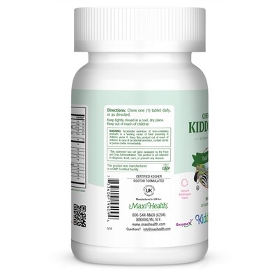 Maxi Health, Kosher KiddieMax, KiddieVite Multi Chewable, Bubblegum Flavor - 90 Chewies