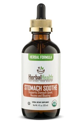 Herbal Health, Herbal Formula, Kosher STOMACH SOOTHE, Supports Stomach Upset, Nausea &amp; Bloating, Liquid - 4 fl. oz. (120 mL) - Kosher for Passover