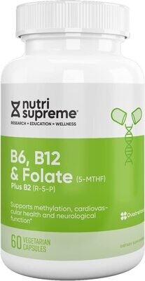 Nutri Supreme, Kosher B6, B12 & Folate (5-MTHF) Plus B2 (R-5-P) - 60 Vegetarian Capsules #21
