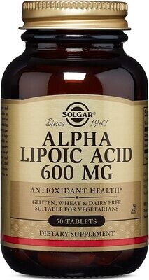 Solgar, Kosher Alpha Lipoic Acid 600mg - 50 Tablets