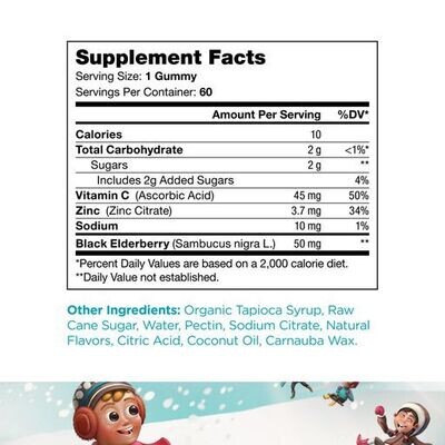 Chapter one by Zahlers, Kosher Immunity Gummies - 60 Gummies