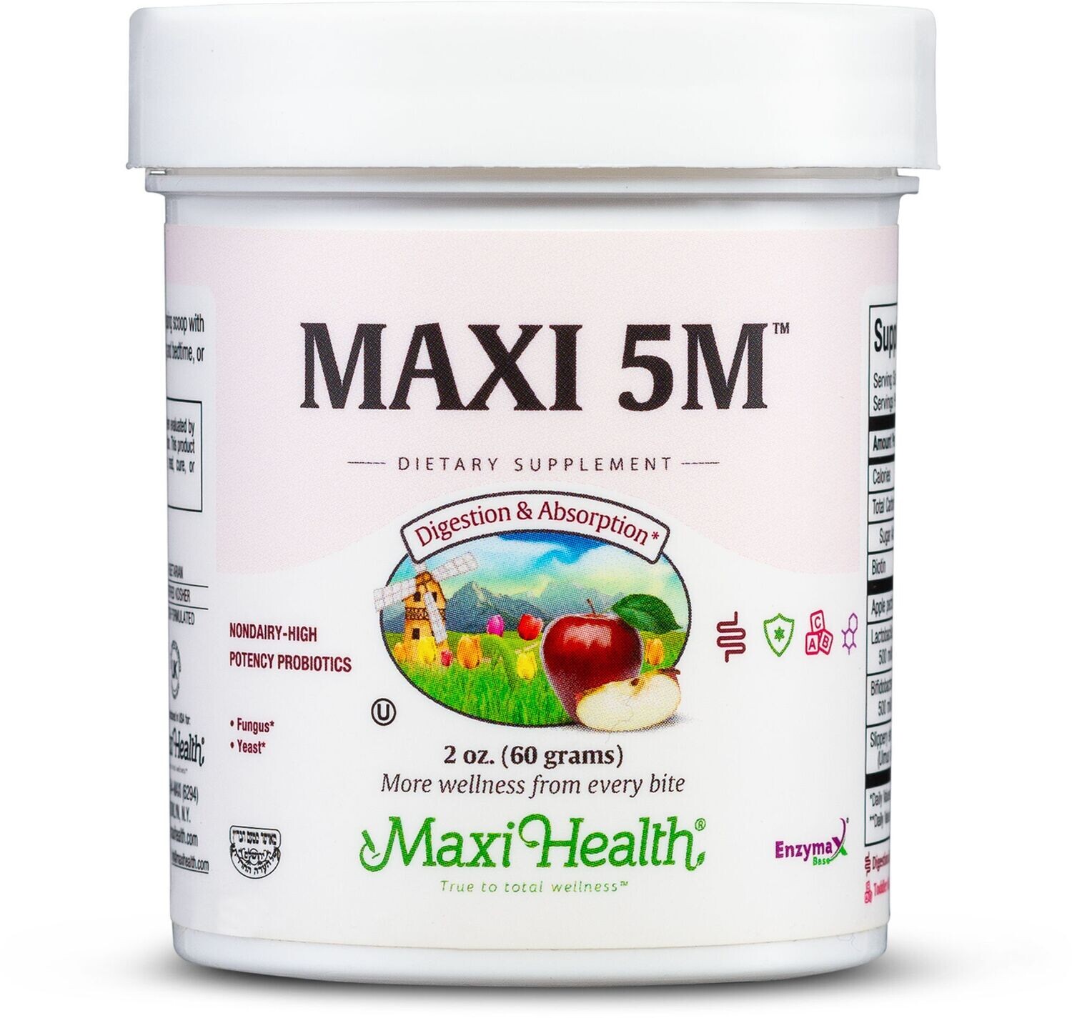 Maxi Health, Kosher Maxi 5M, Probiotic Powder - 2 oz (60 g)