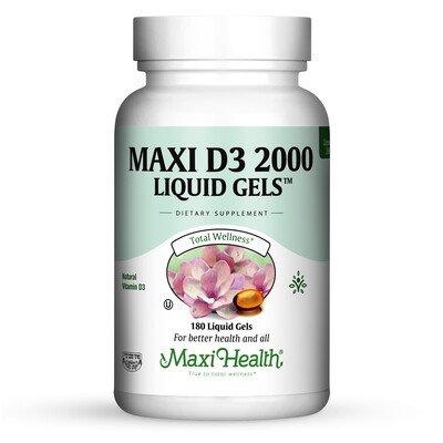 Maxi Health, Kosher Maxi D3-2000 Liquid Gels - 180 MaxiGels