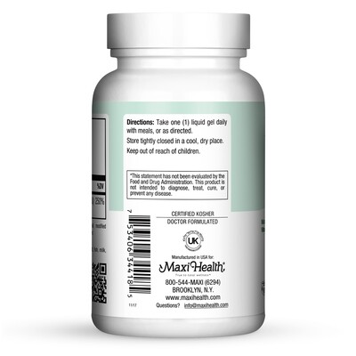Maxi Health, Kosher Maxi Vitamin D3-2000 Liquid Gels - 180 MaxiGels