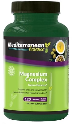 Mediterranean Balance, Kosher Magnesium Complex, Calming Formula - 120 Tablets