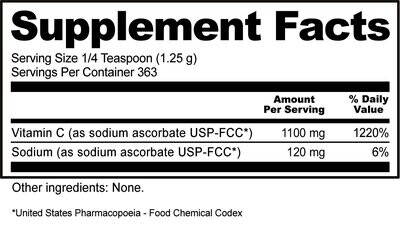 NutriBiotic, Sodium Ascorbate, Buffered Vitamin C Powder - 16 oz. (454g)