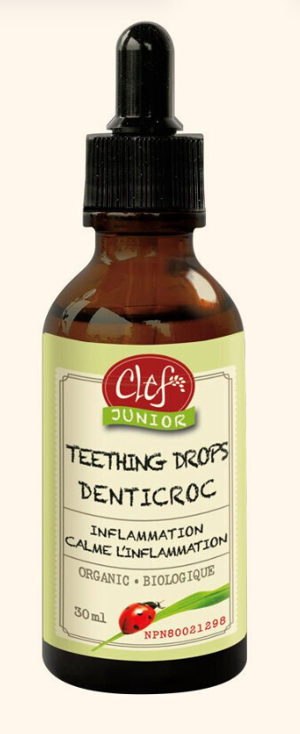 Clef Des Champs, Junior, Kosher TEETHING DROPS Organic, Eases Teething, Liquid Tincture - 1.01 fl. oz (30 mL)