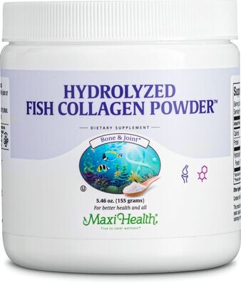 Maxi Health, Kosher Hydrolyzed Fish Collagen Powder - 5.46 oz. (155 grams)